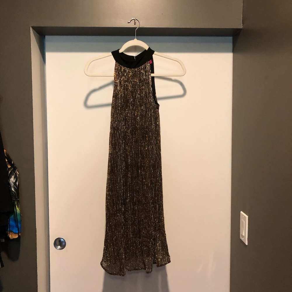Gold and silver swing dress